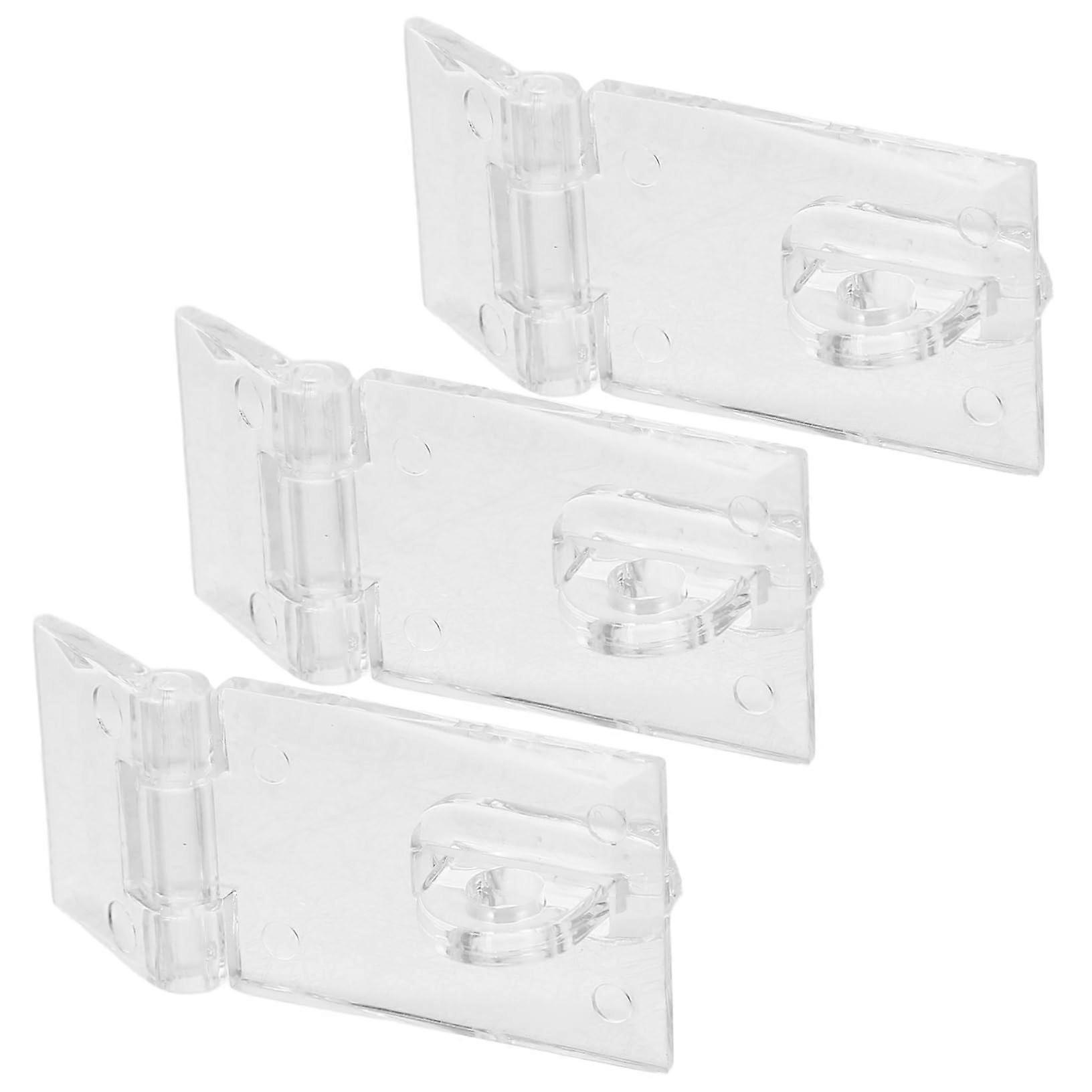 3Piece Transparent Locking Hinge Kit for Cabinets, Boxes, and Doors – Durable and Versatile for Home and Commercial Use