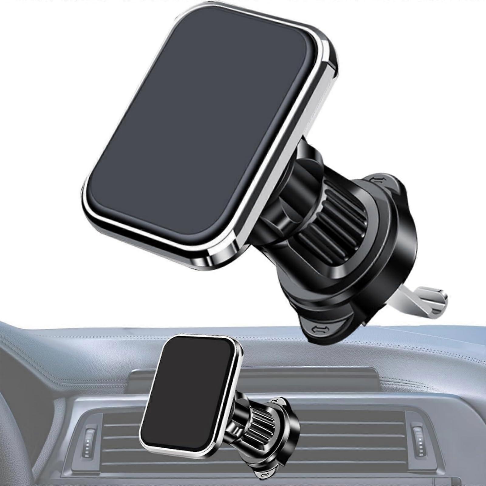 Magnetic Car Phone Holder Vent Mount, 360° Rotation Hands-Free Clip for iPhone and Android