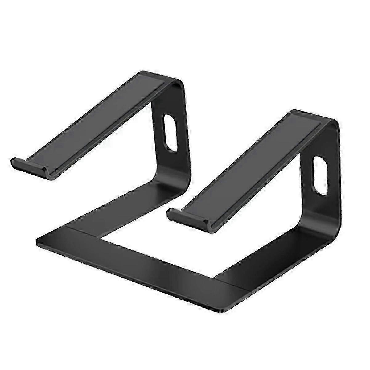 Adjustable Aluminum Laptop Stand for Portable & Desktop Use - Black