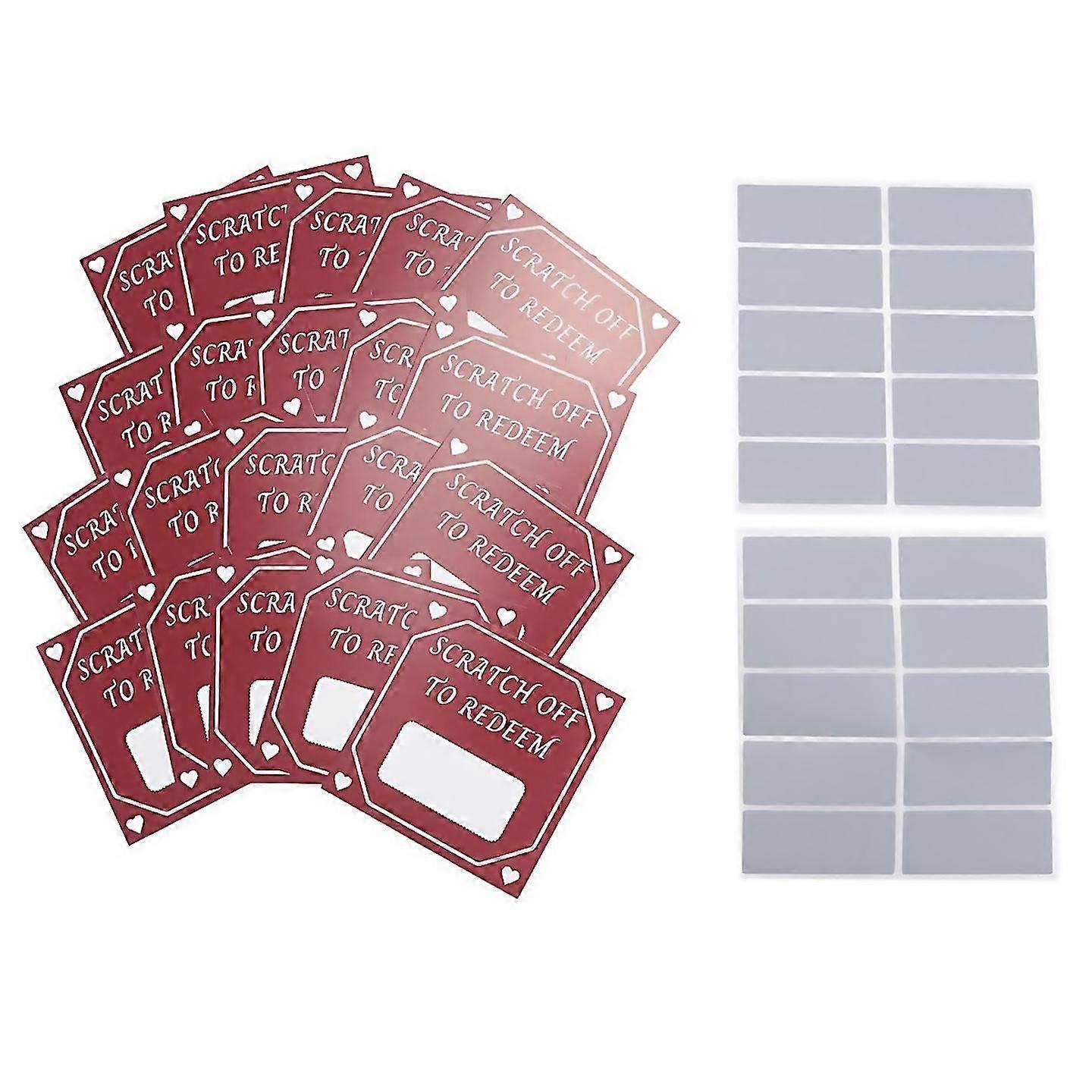 For 20pack Love Voucher Scratch Off Cards Romantic Coupons