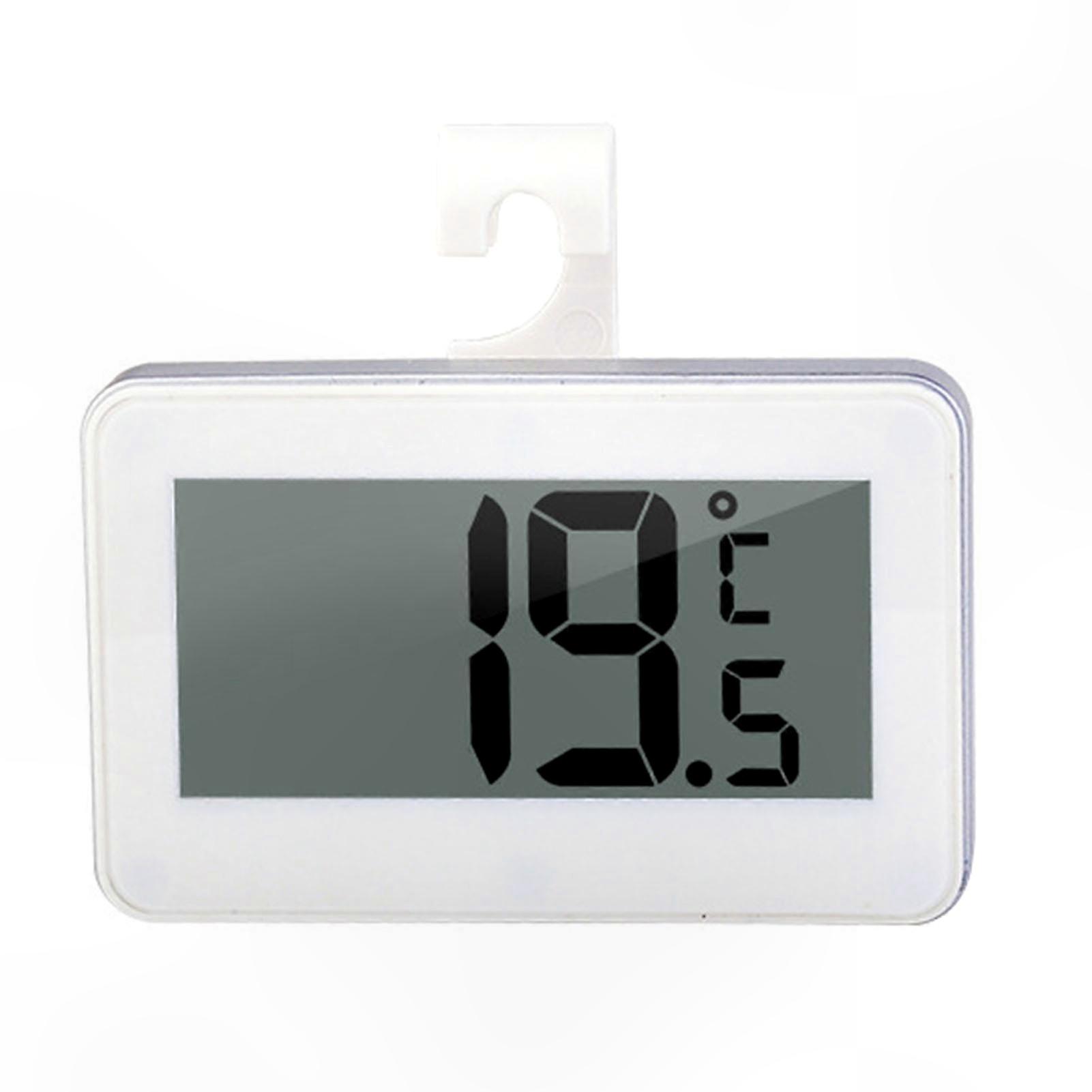 Mini Digital Thermometer for Freezer and Refrigerator, White Energy-Saving Temperature Monitor for Home Use