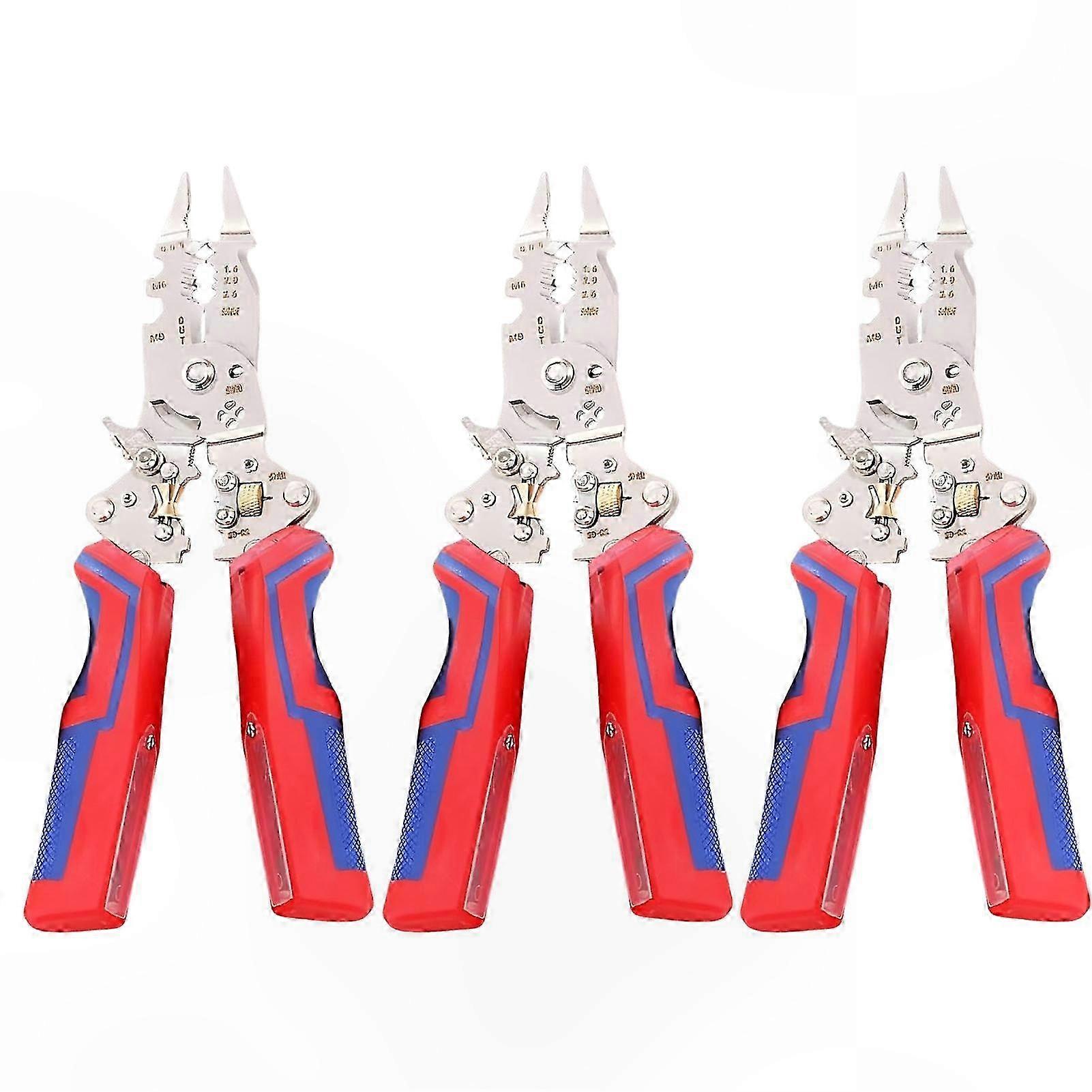 Multi-Functional Folding Pliers with Voltage Detection, 13-in-1 Adjustable Wire Stripping Tool for Cutting, Crimping, and Pulling Tasks