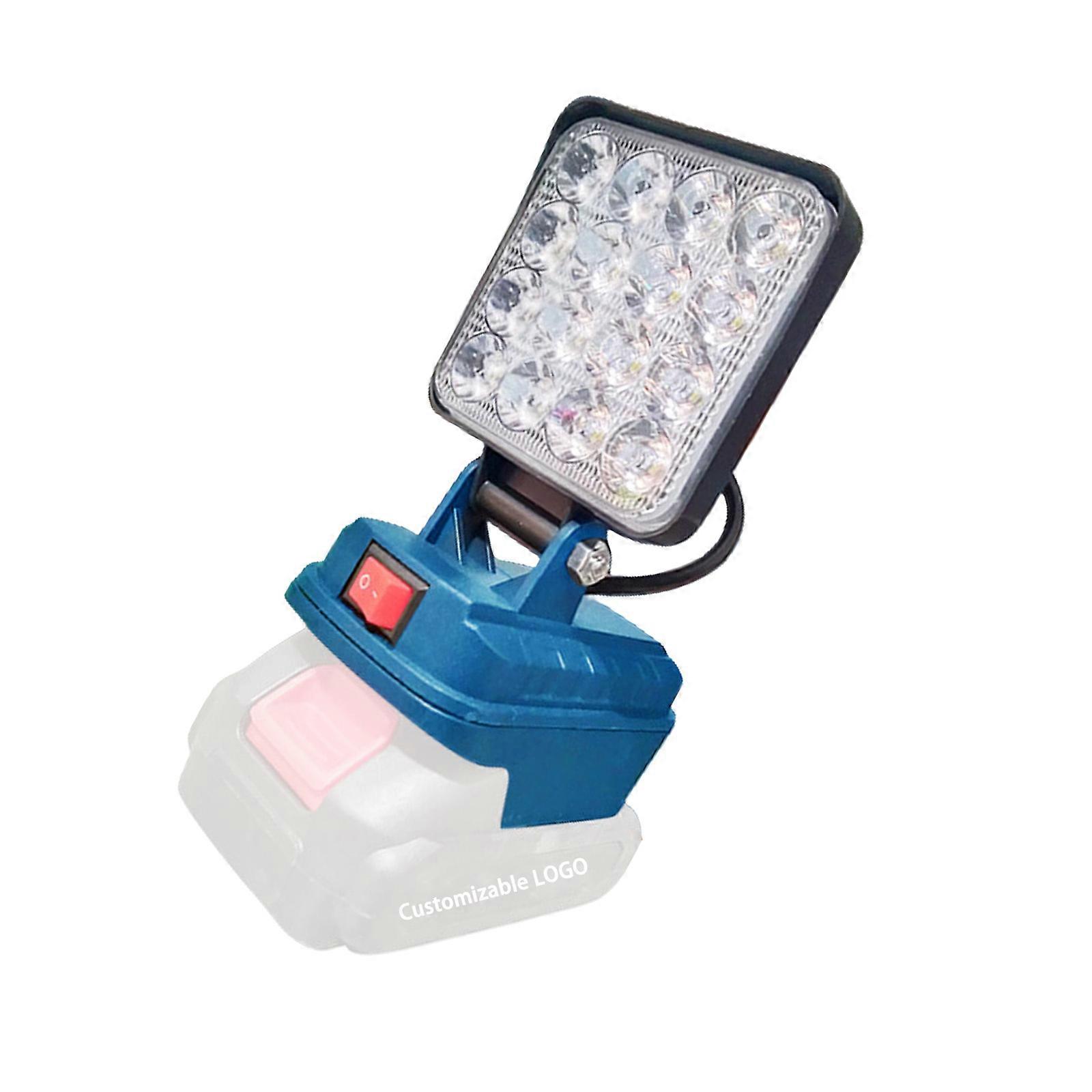 Professional LED Work Light Foldable Position Lighting Tool USB Charging Port Durability Plastic Build for 14.4-20V Battery Multicolor