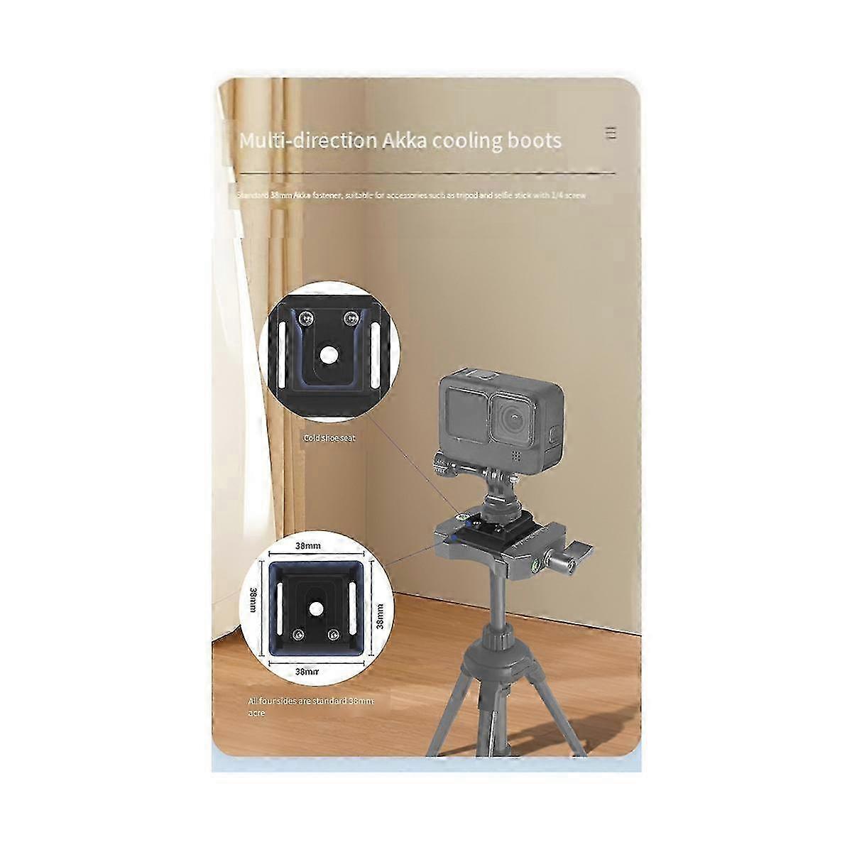 Arca Quick Release Cold Shoe Mounts with 1/4 Magnetic Feature for Photo Tripods H