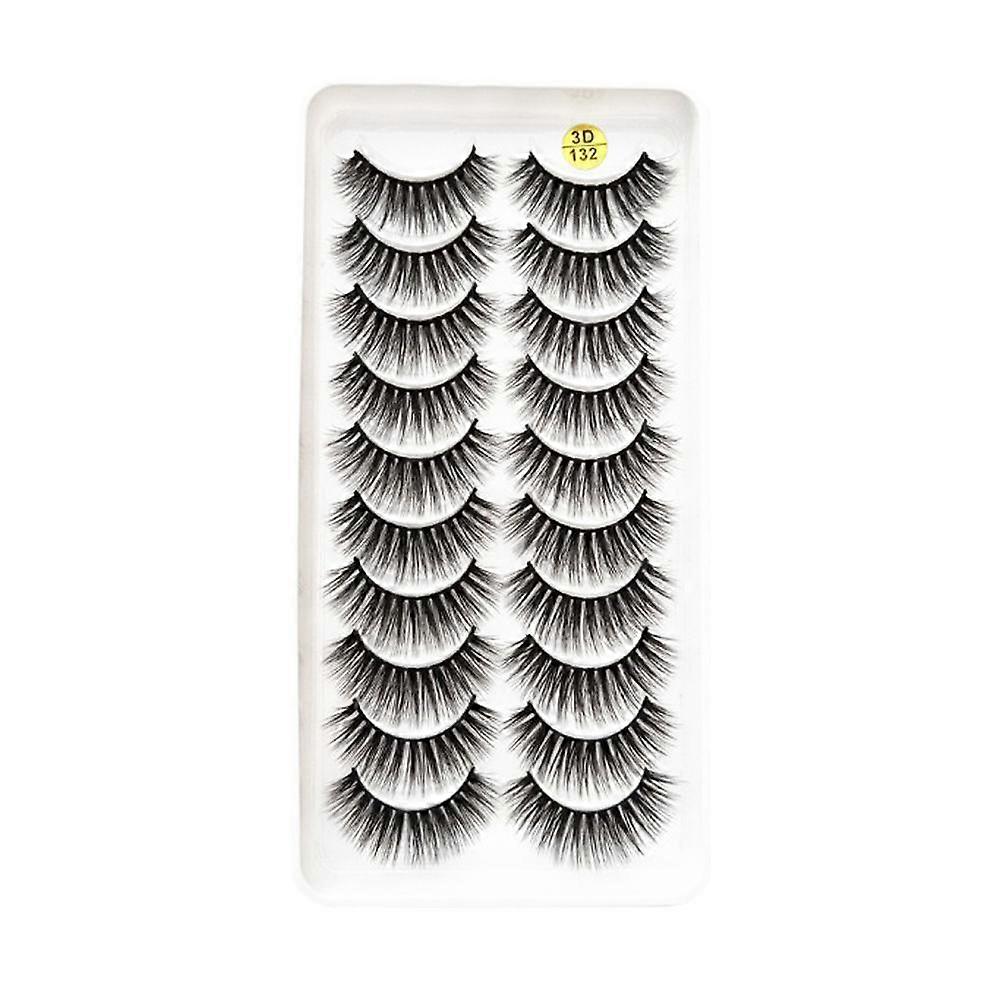 False Eyelashes for Natural Look, Easy Application & Reusable Design - 10 Pairs
