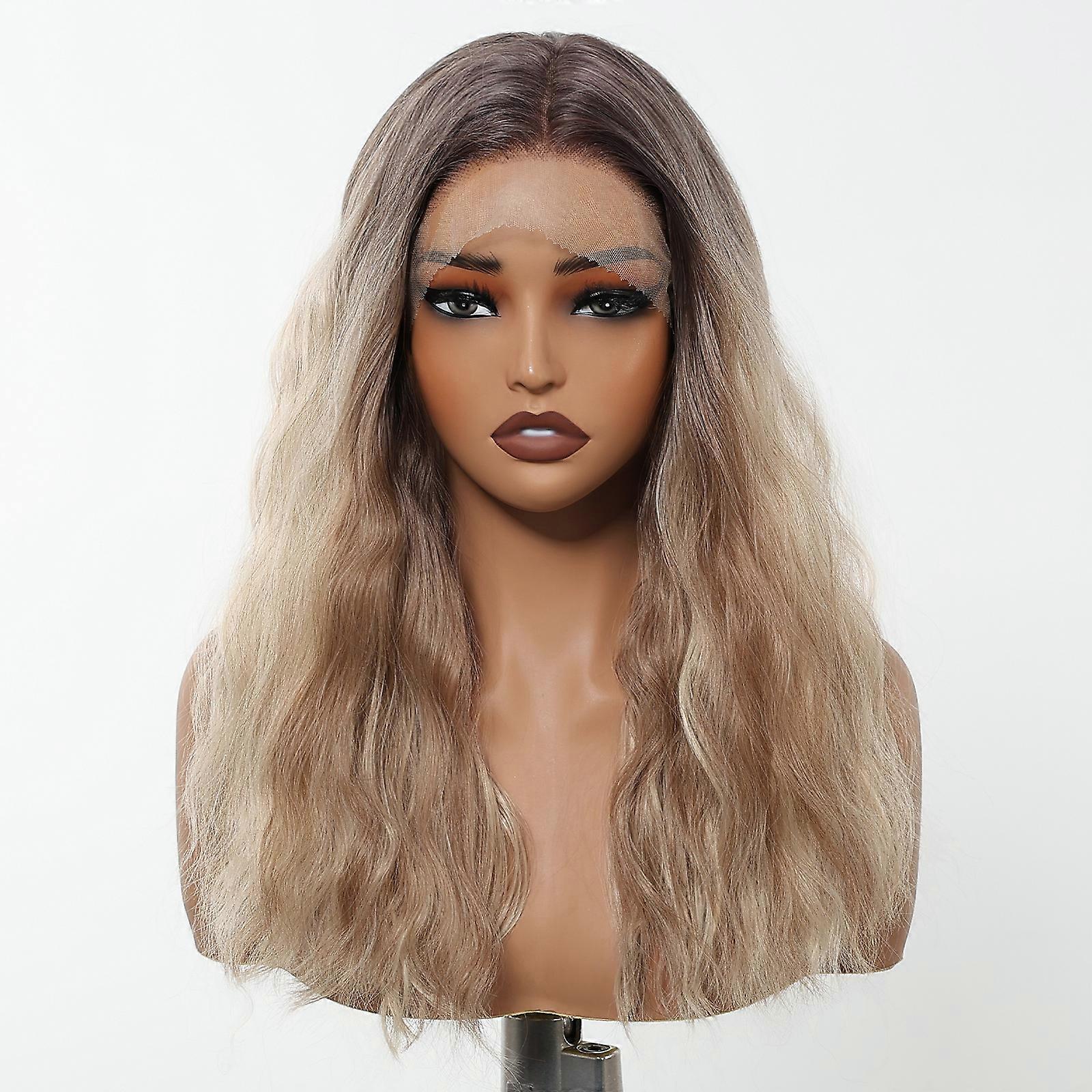 Ombre Blonde 13x4 Free Parting Lace Front Wig for Women – Heat-Resistant Synthetic with Natural Look