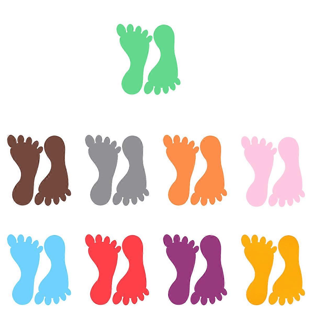 Creative Footprints Stickers for Home Decoration Made of PVC Easy to Apply and Remove 36 Pairs Assorted Color