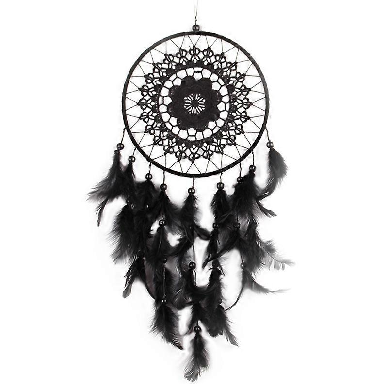 Black Dreamcatcher with Handmade Plum Blossom for Decoration