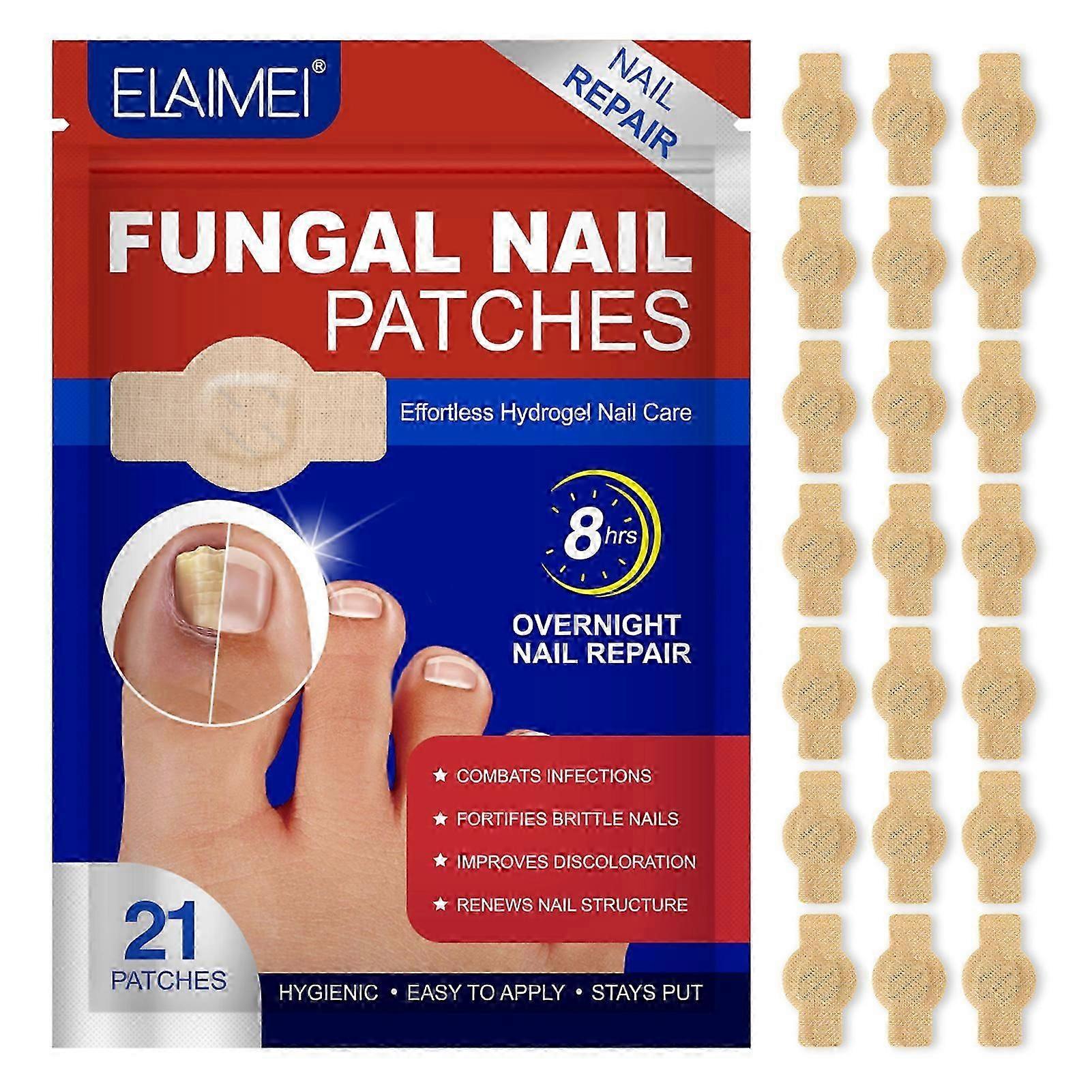 Patch champignon d’ongle Patchs de réparation d’ongles imperméables Autocollants de correction incarnée pour ongles décolorés ou endommagés