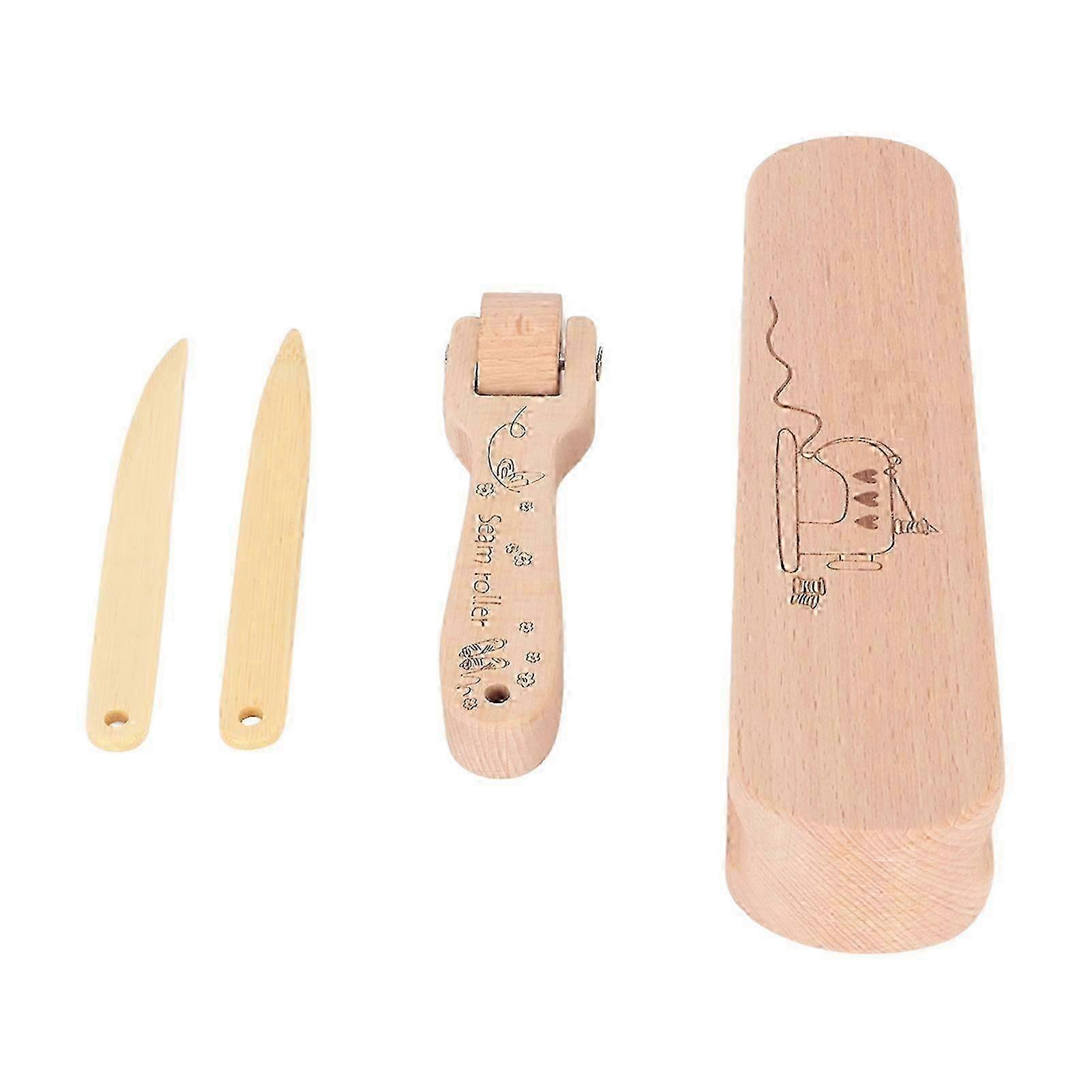 Tailors Clapper Seam Roller Point Turner Sewing Tool Finely Polished Wooden Clapper Sewing Tool for Sewing Embroidery