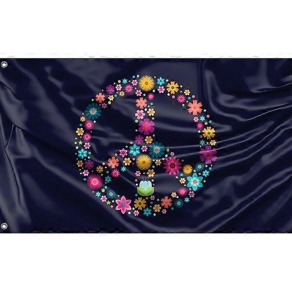 Peace Sign On Dark Background Flag Pattern 792