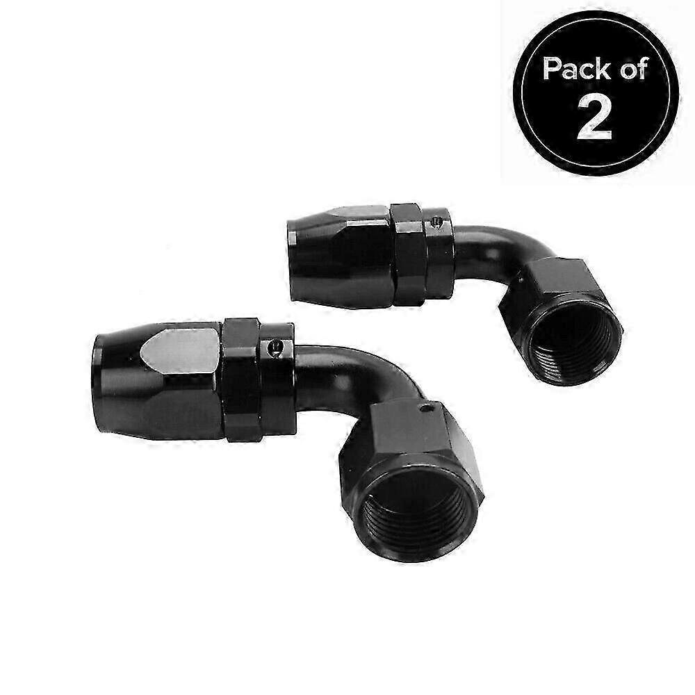 2X 10AN 90 Degree Fitting Swivel Hose Adapter Fits Oil Fuel Hose Line Aluminum