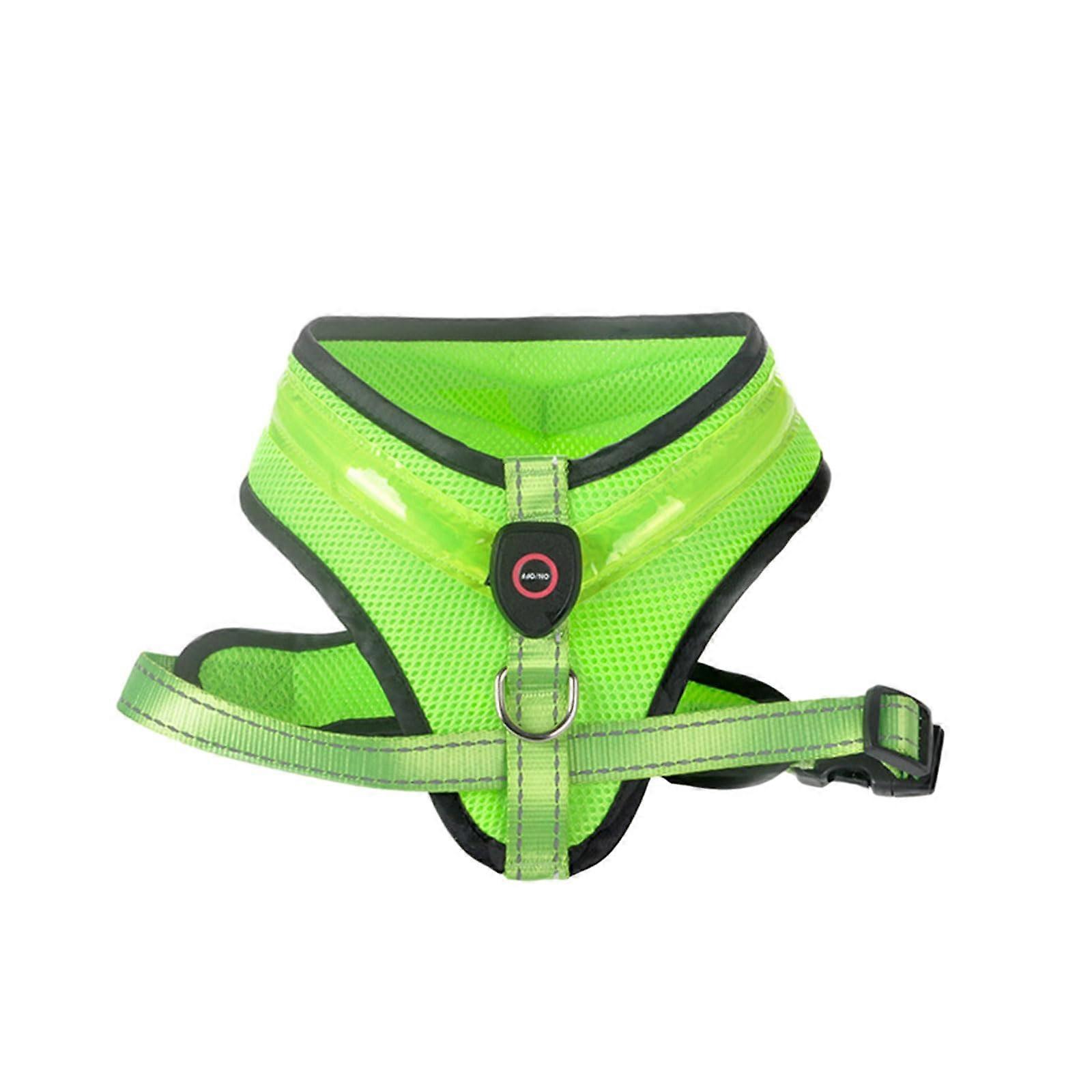 Rechargeable Dog LED Chest Strap, Adjustable Large Dog Harness, Walking Harness, USB Rechargeable LED, Sturdy Buckle