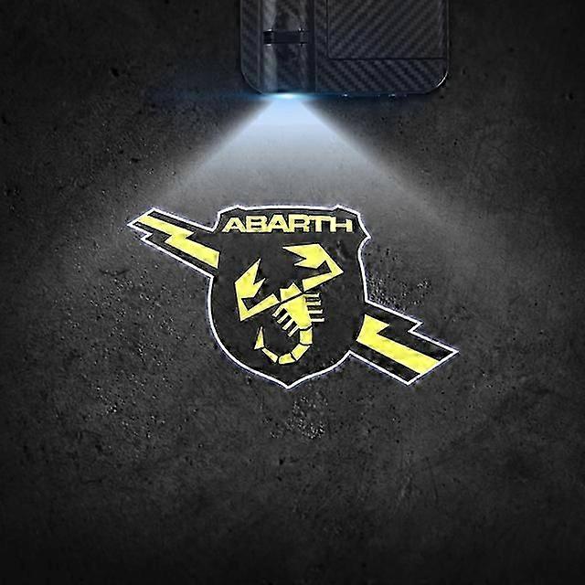 لفيات أبارث شعار العقرب 500 600 695 500C ضوء باب السيارة مصباح ترحيب جهاز عرض ليزر لاسلكي زخرفة السيارات HD LED-2025