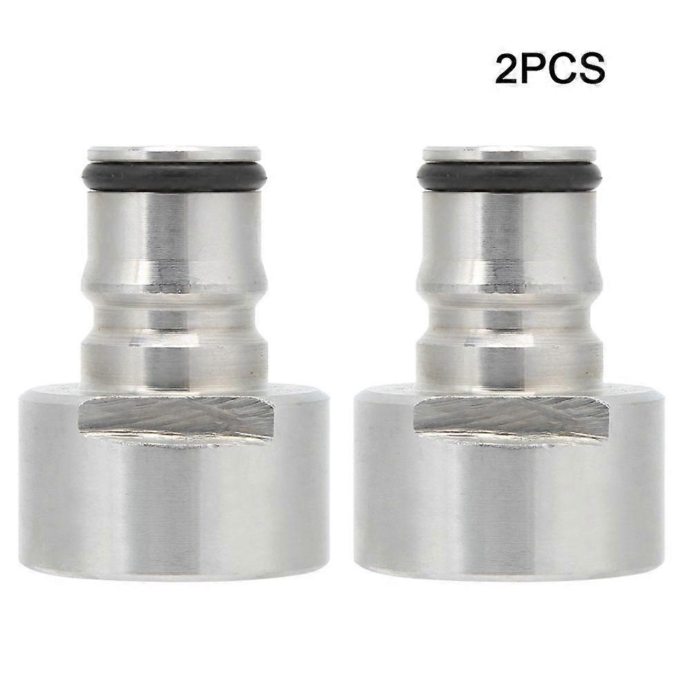 2Pcs Stainless Steel Ball Lock Keg Coupler Adapter Ball Lock Quick Disconnect Conversion Kit for Home Brewing G5/8in