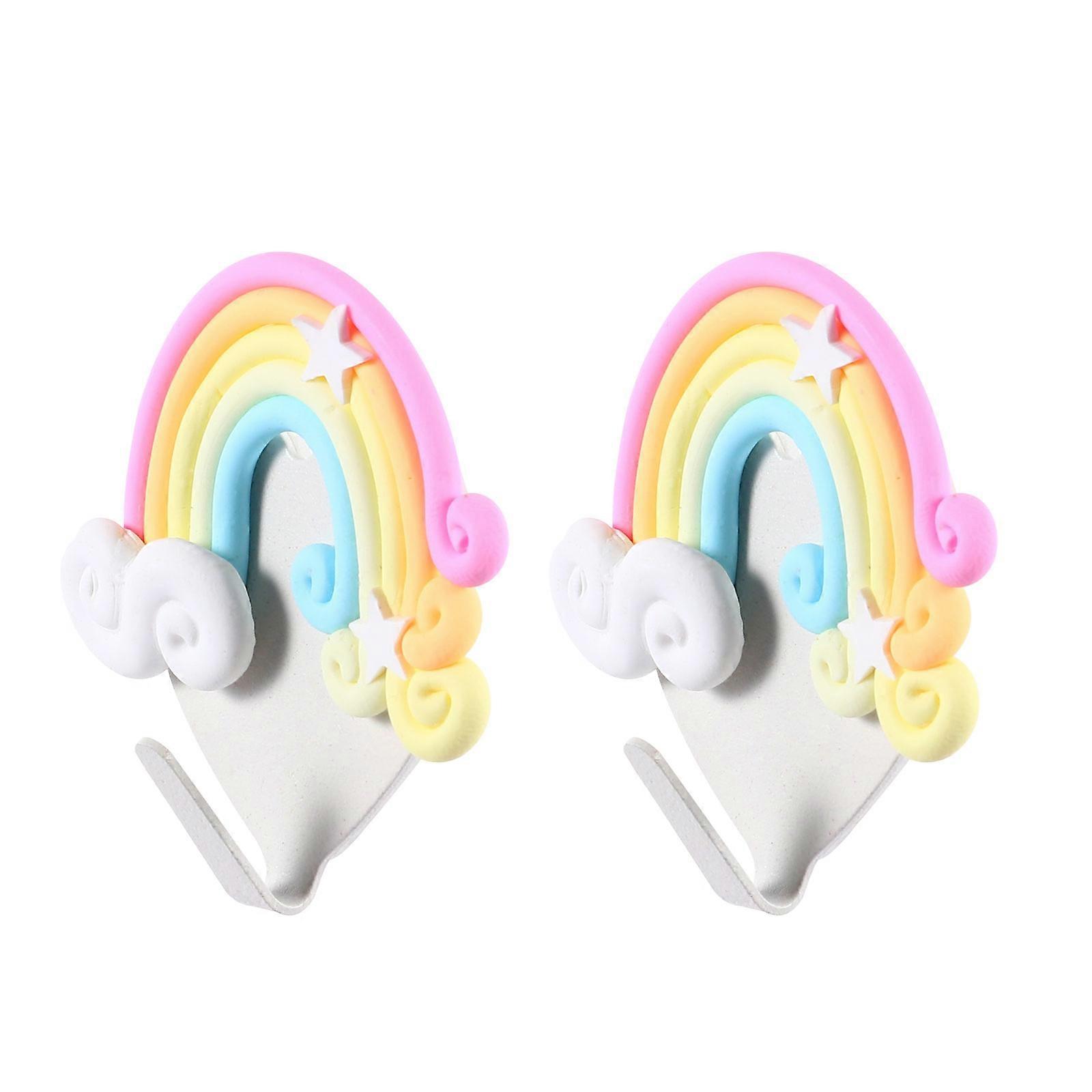 Peach Heart Wall Storage Bracket for Clothes Hanging 2Pcs Design