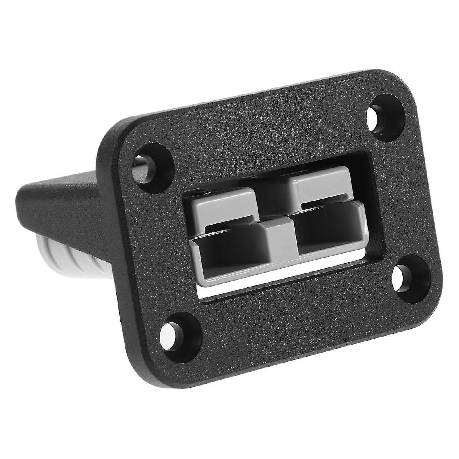 Plug Mounting Panel for Battery Connector Outdoor Use Flush Mount Black Plastic Material with Quick Connect Feature 1 Set