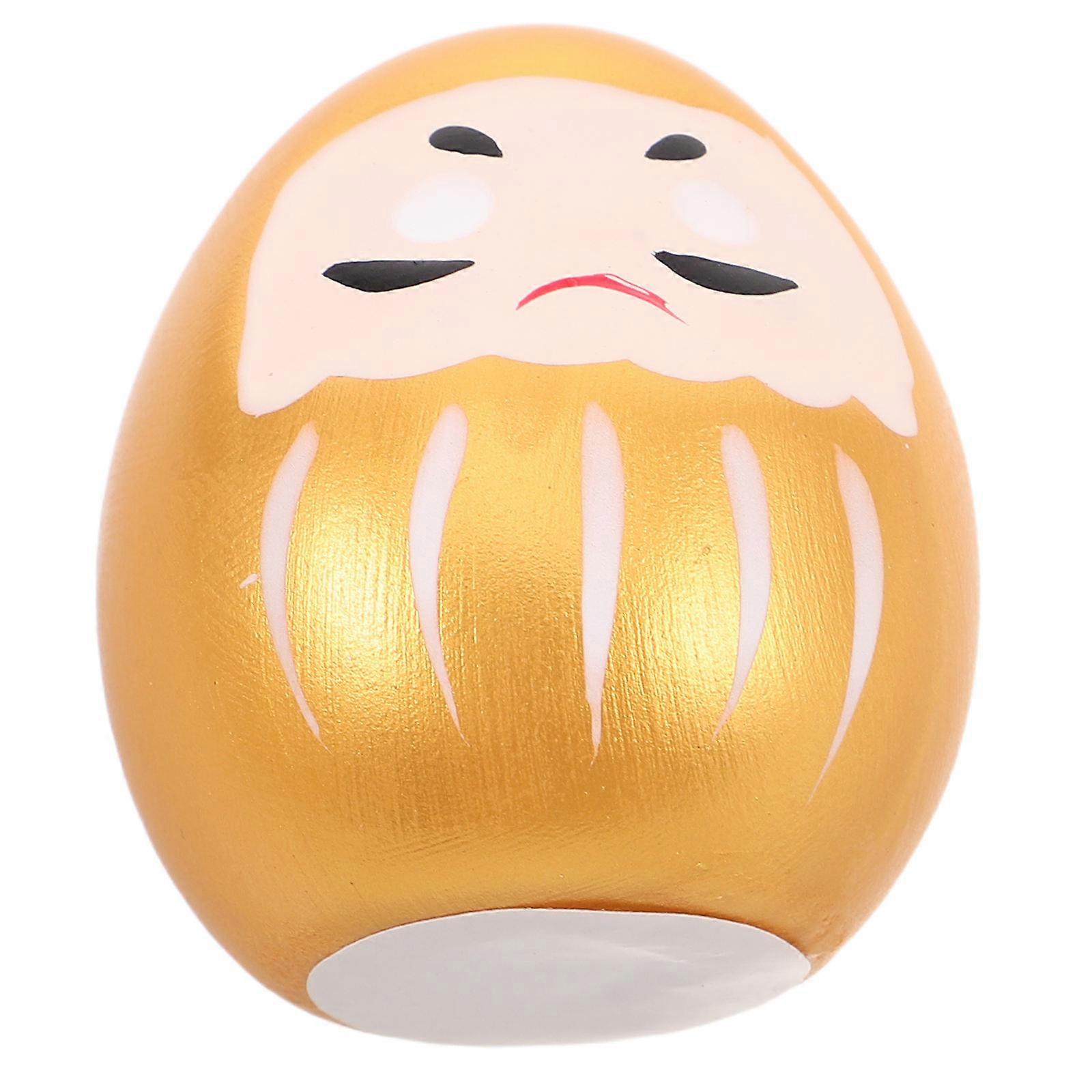 Ceramic Japanese Doll Figurine for Home Use 3Pcs Golden Ornaments