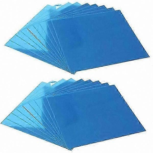 18 Pack Adhesive Mirror Tiles with Rounded Corners
