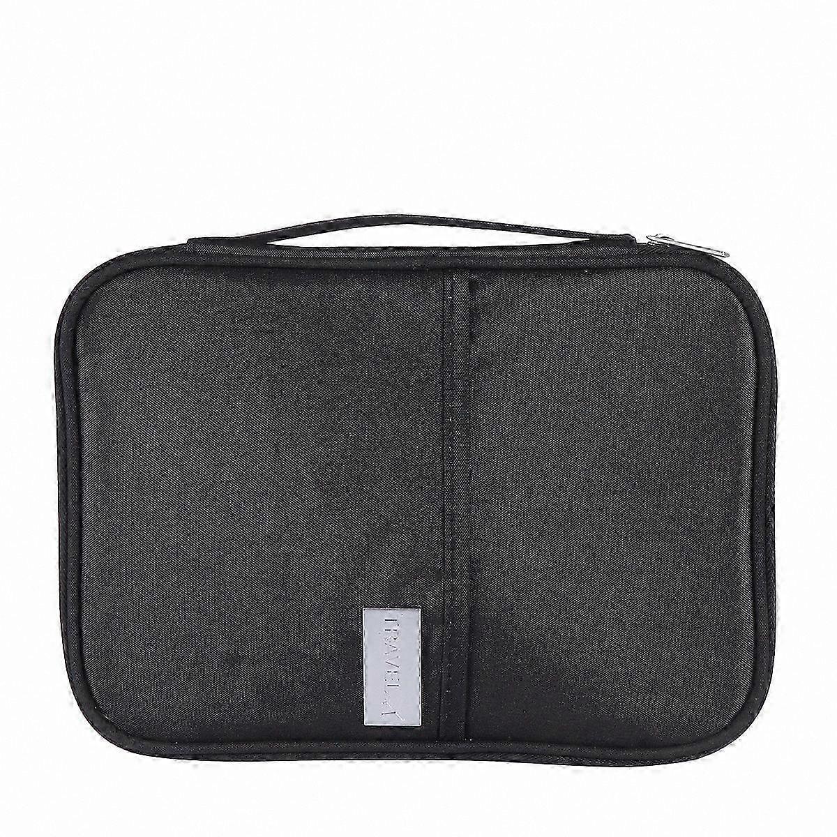 Travel Document Organizer with Zipper, Compact Passport and Wallet Case for Documents and Essentials Storage Pouch