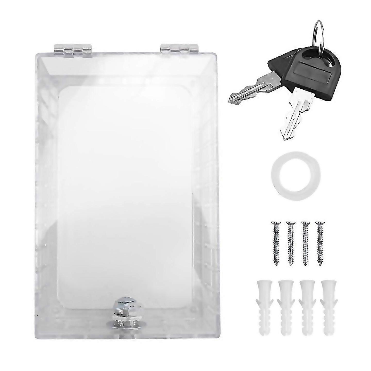 For Thermostat Lock Box With Key Cover With Lock Clear Guard For