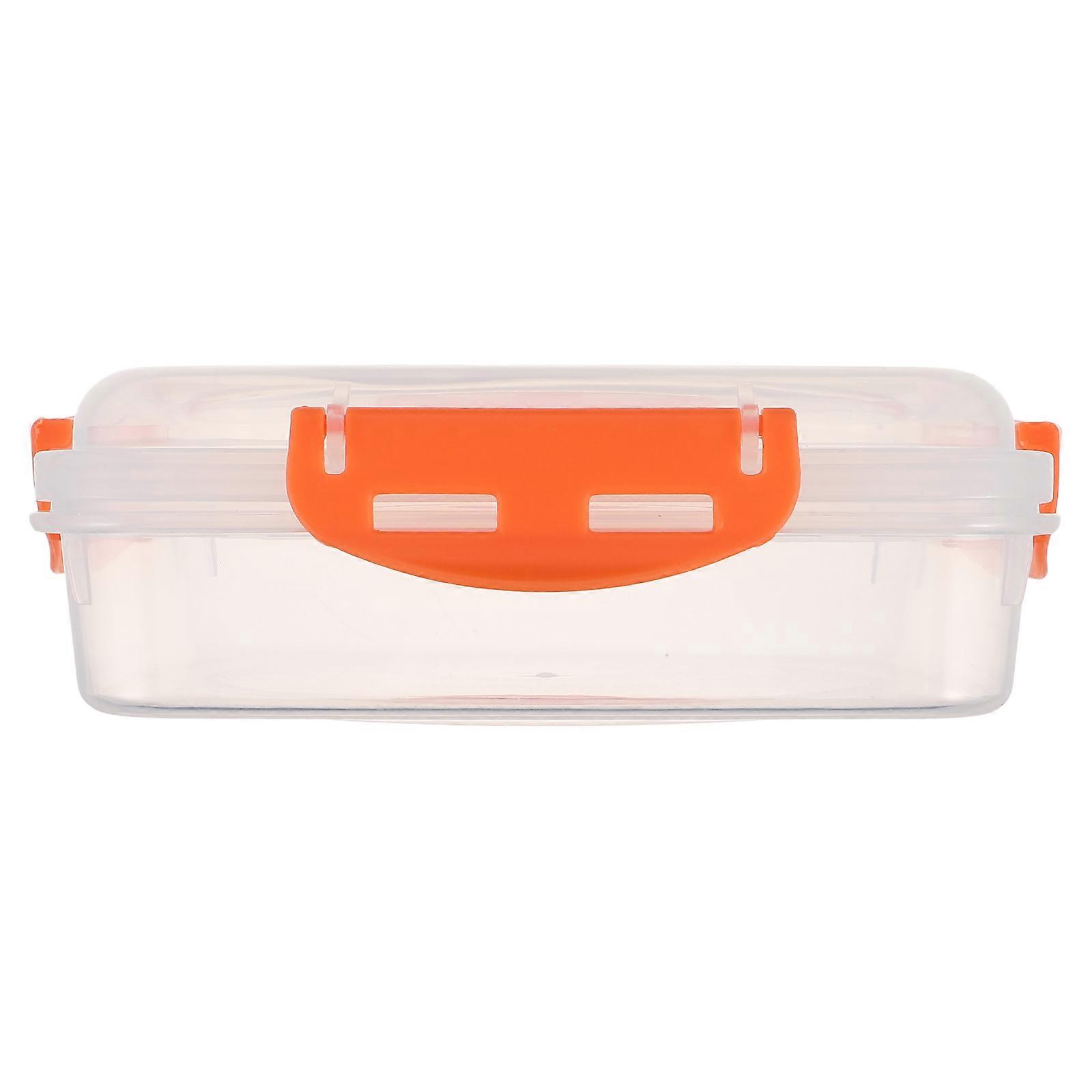 Sandwich Container Plastic Food Storage Container for Storage 4Pcs Orange