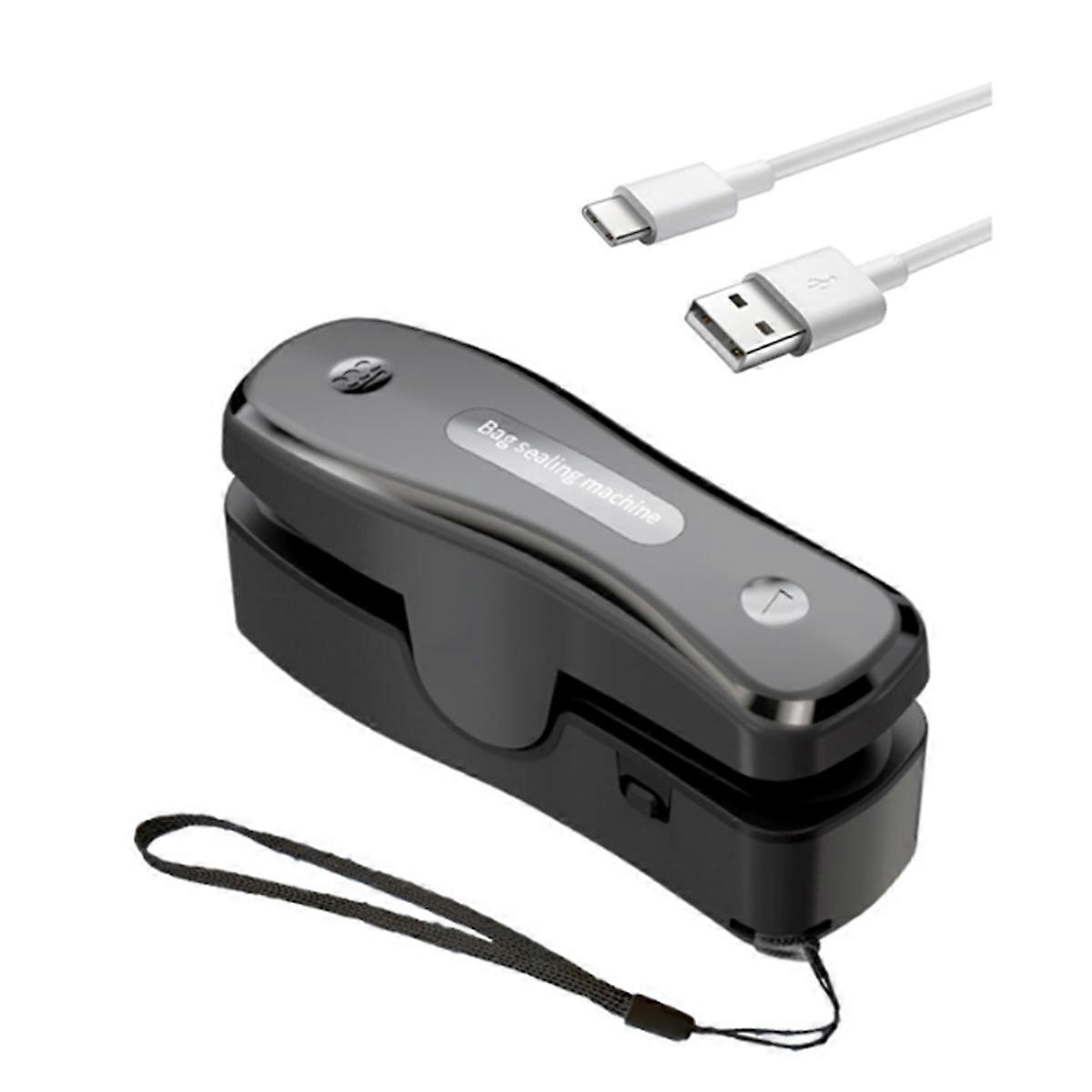 Mini Bag Sealer with Cutter, Rechargeable 2 in 1 Chip Bag Sealer