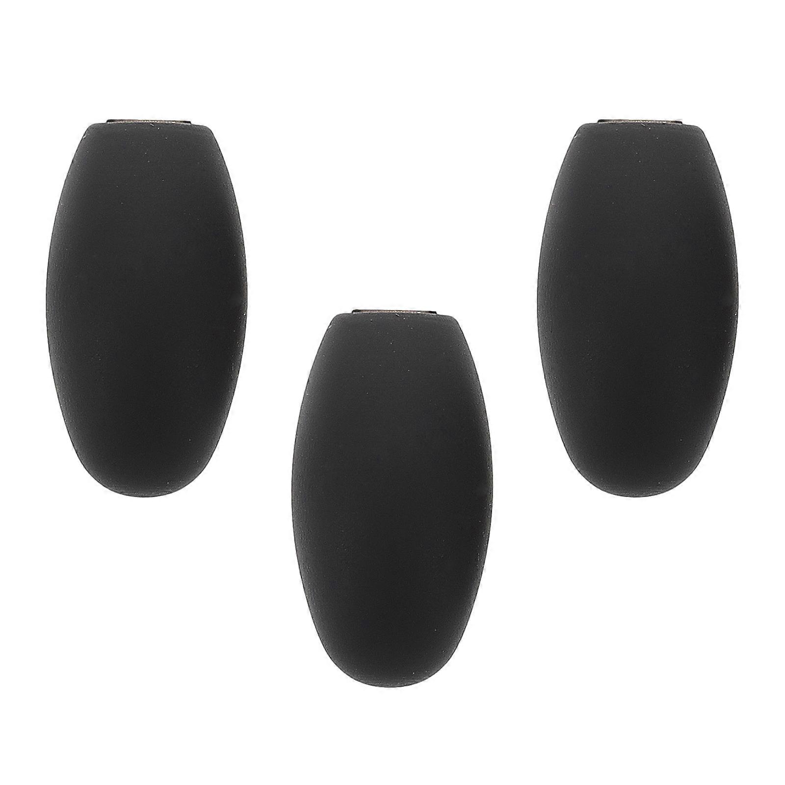 Black Plastic Thumb Rest for Saxophone Wind Instrument Finger 3Pcs