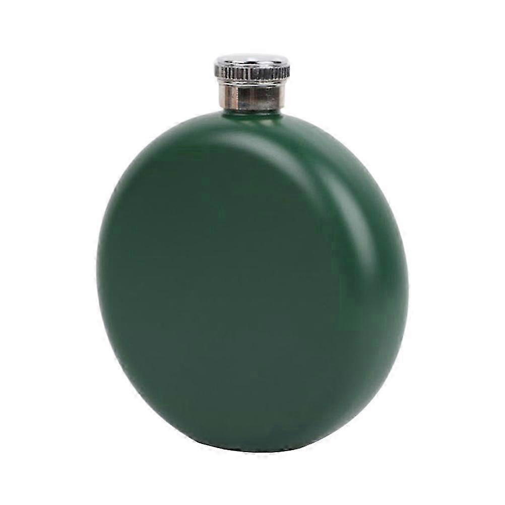 Stainless Steel Portable Flask with Flat Lid for Spirits and Liquor Storage