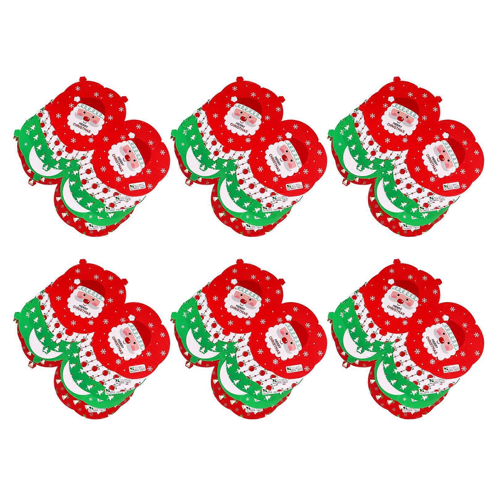 Paper Candy Wrapping Box with Strap for 60Pcs Christmas Gift Candy