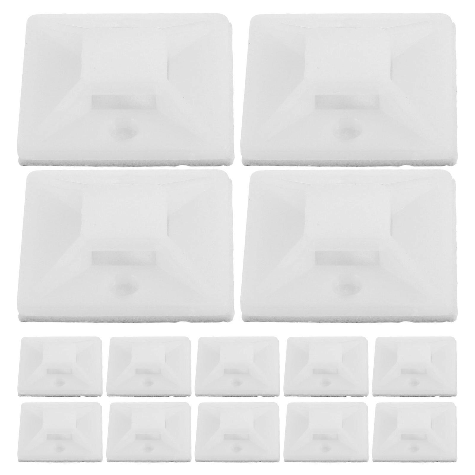 Self-Adhesive Zip Tie Mount Pads for Cable Fixing 200Pcs White Holders