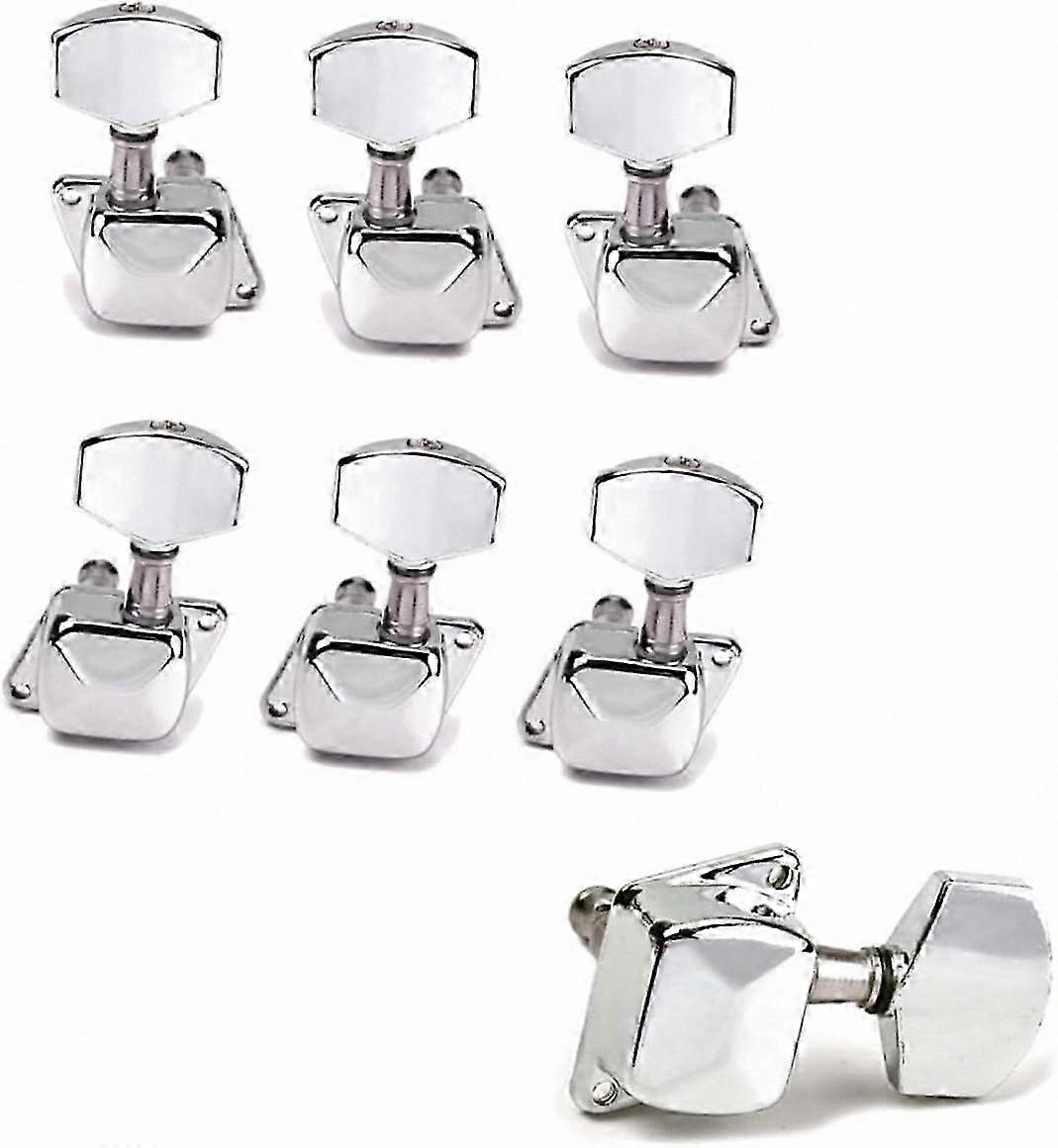 6-Pack Precision Guitar Tuners with Locking Mechanism and Semiclosed Design for Enhanced Stability