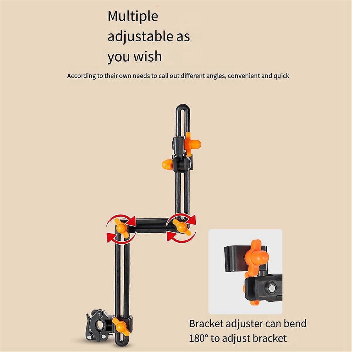 Adjustable Stable Umbrella Holder for Scooter Bicycle,Black & Orange