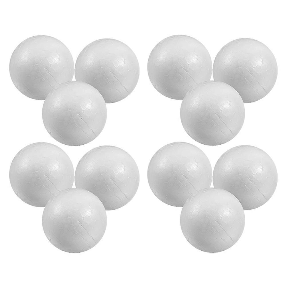 Kindergarten Foam Ball Round Solid Ball for DIY 24Pcs White Handcraft