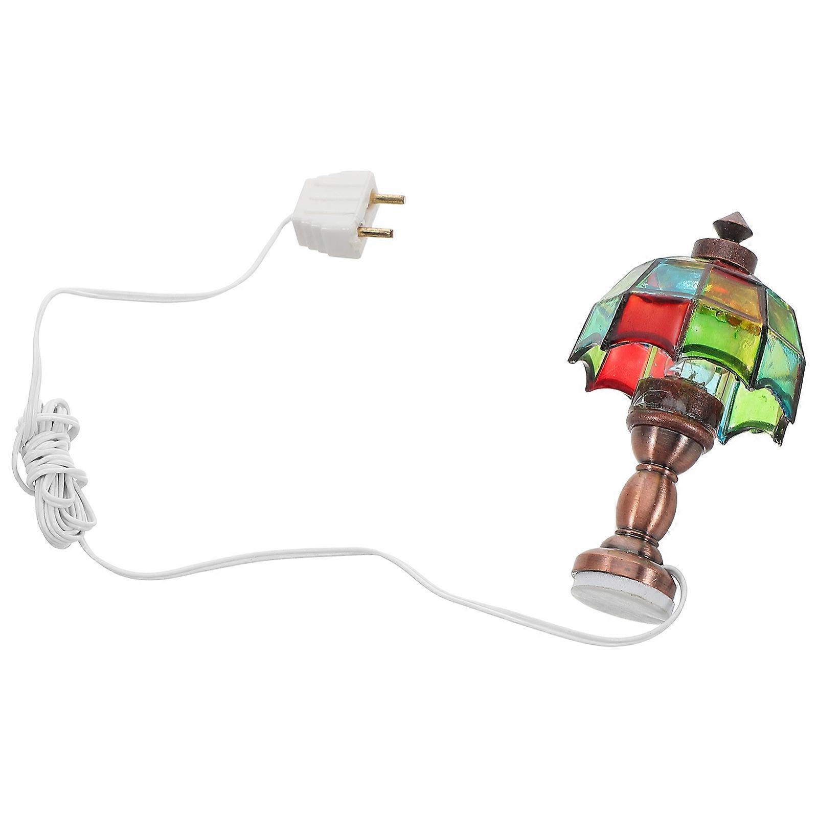 Miniature Dollhouse Lighting Desk Lamp for Decorative Use Multi