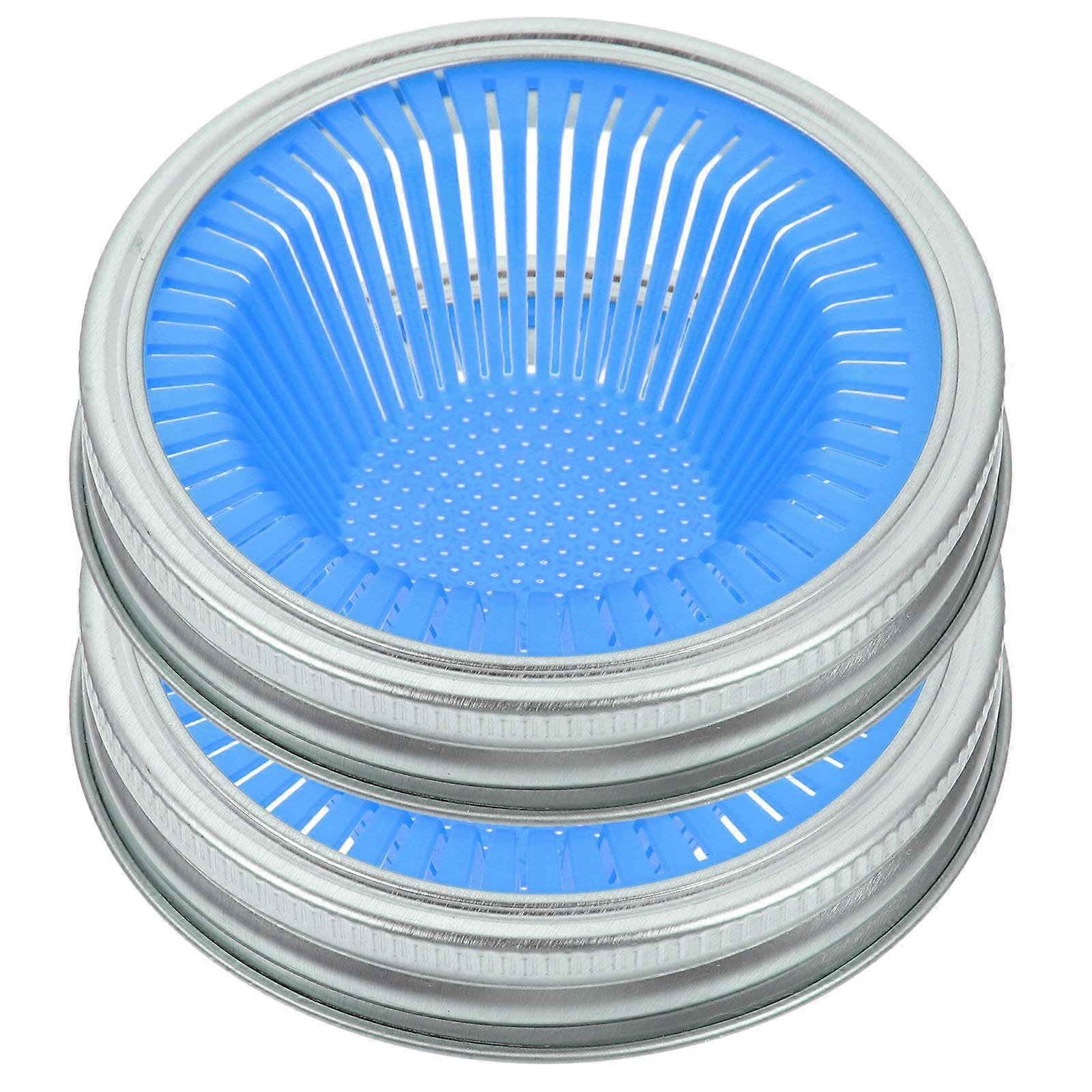 Portable Sprouting Caps 10 Pcs Suitable For Mason Jars Ideal For Kitchen Use Include Germination Function And Blue Material
