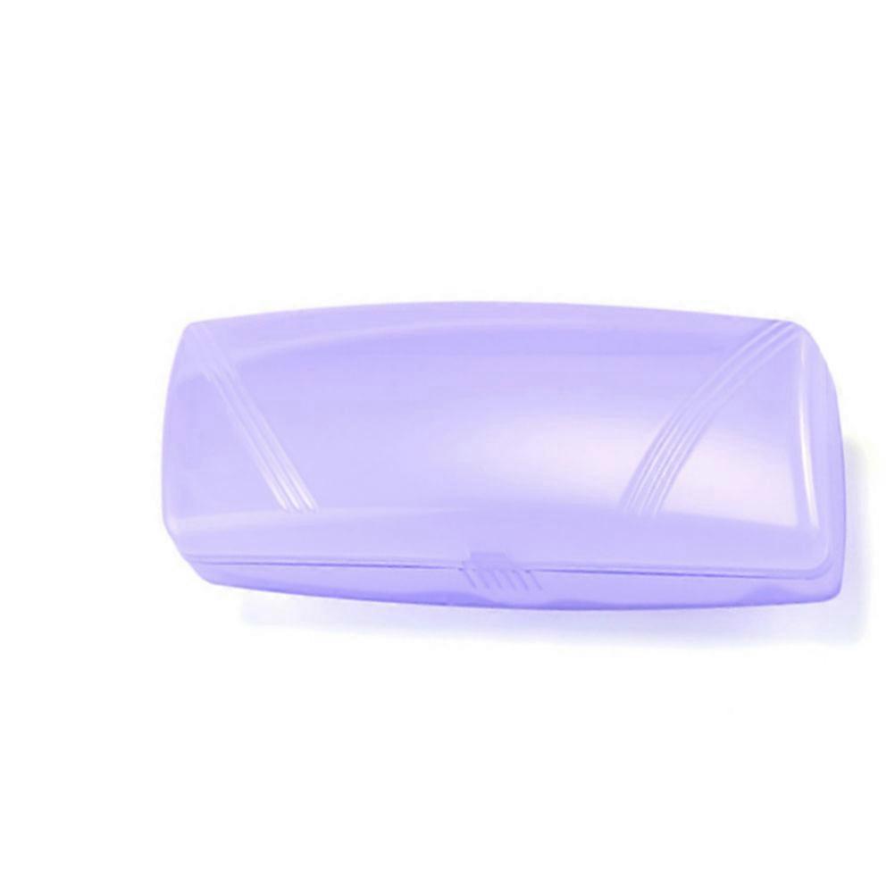 Glasses Case Transparent Plastic Eyeglasses Box for Storage Use 5Pcs Purple