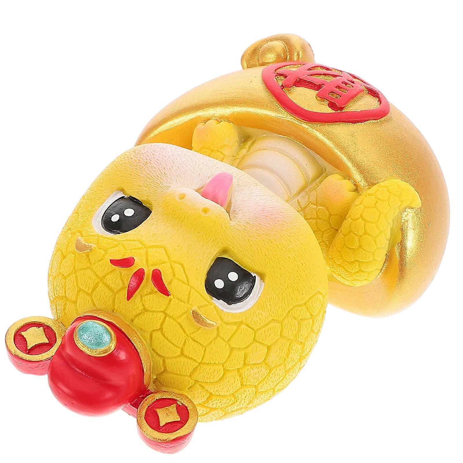 Snake Figurine Resin Cartoon for Home Decoration 4Pcs Set