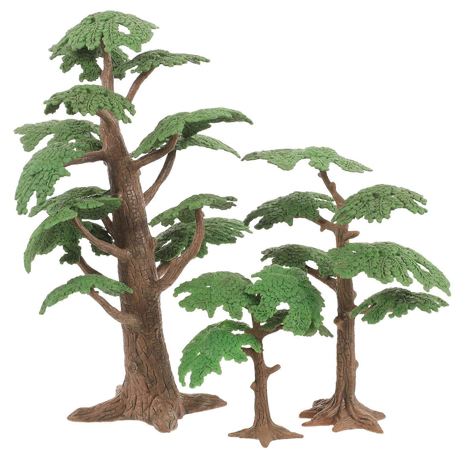Miniature Tree Model 15Pcs Decorative Micro Landscape Craft For Home Decor Multi Color Simulation Style