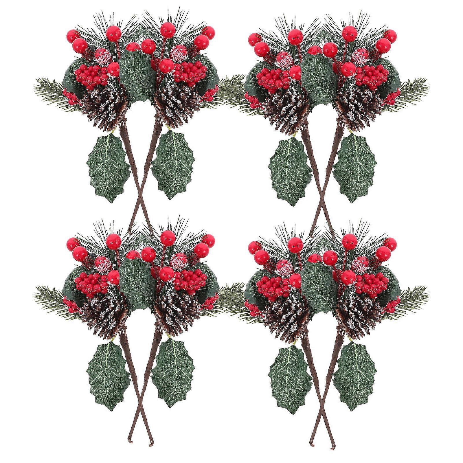 Faux Pine Needles and Pine Cones for Christmas Tree Decor 24Pcs