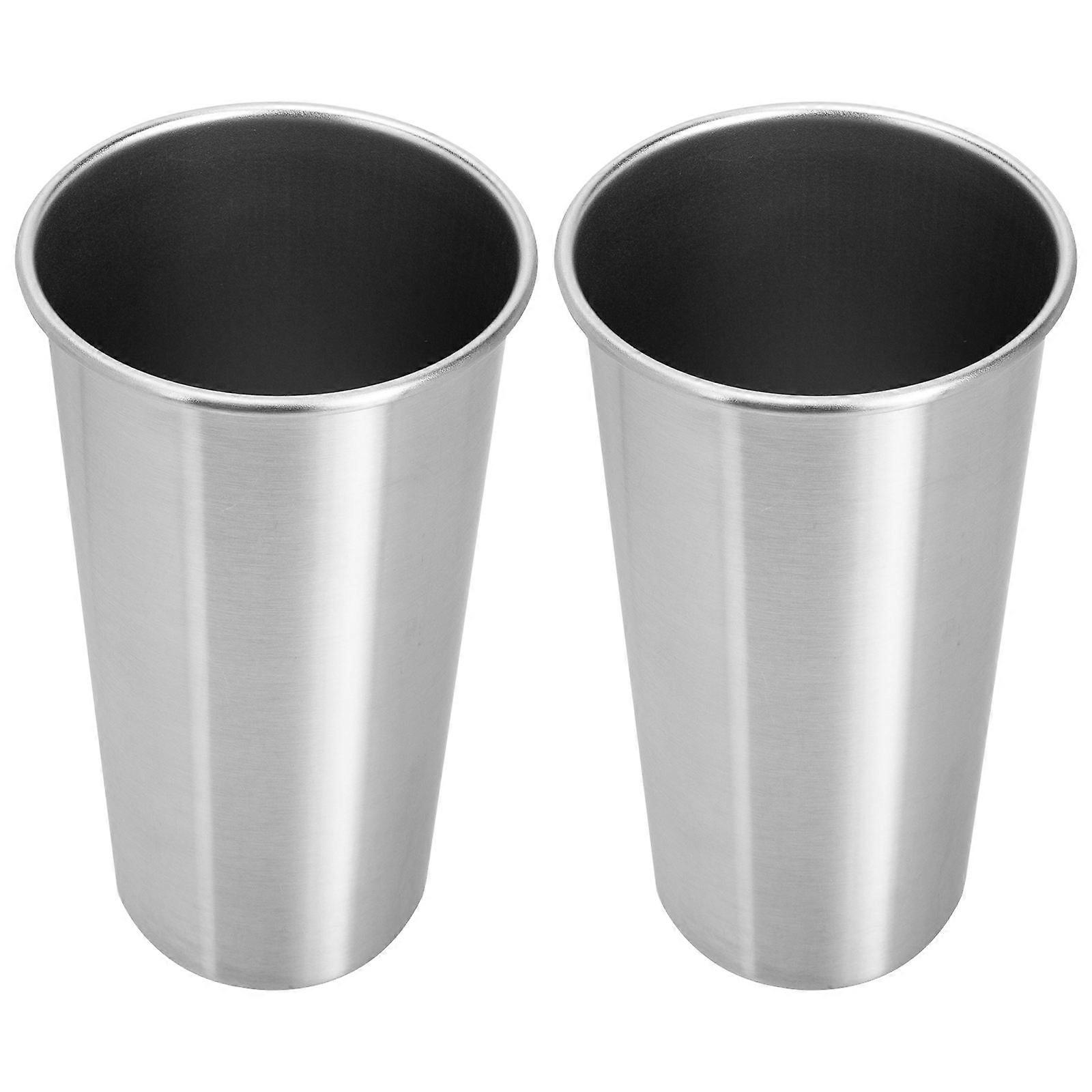 Drinking Cup Stainless Steel Simple Design Coffee Cups Office Use 600ml 2Pack