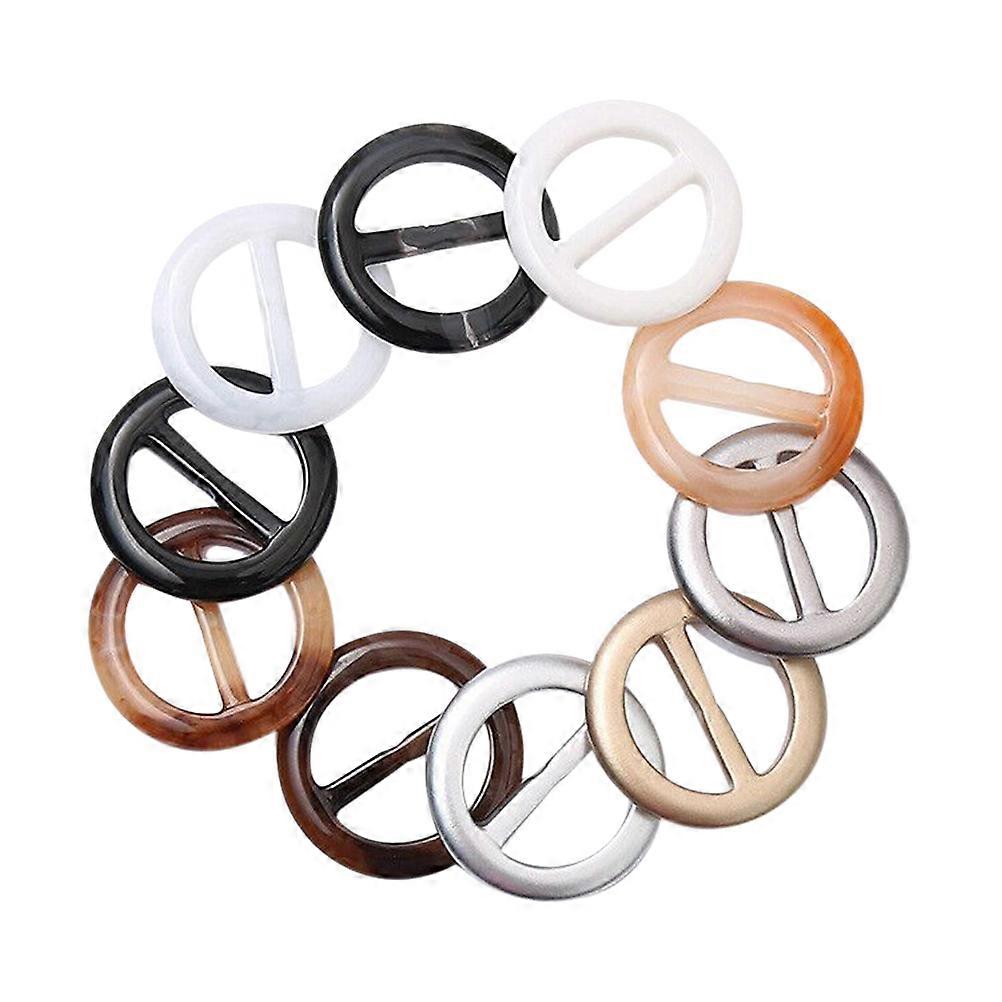 Tee Shirt Clip Round Resin Buckles for Craft 40Pcs Adjustable Use