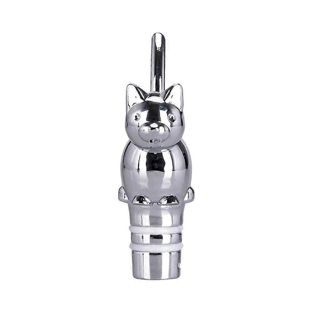 Sealer Stoppers Cat for Sealing 2Pcs Alloy Silver