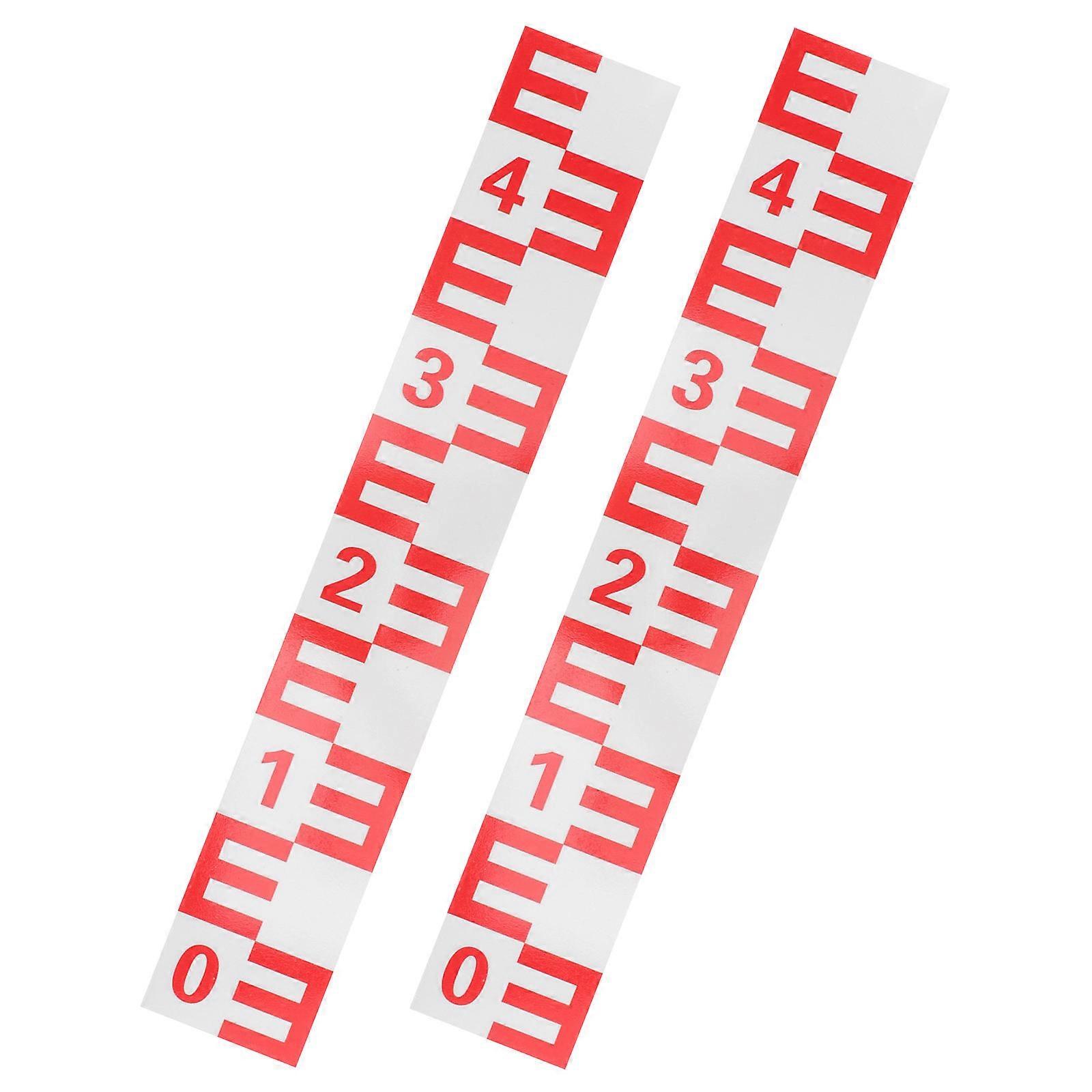 Self-Adhesive Water Level Sticker 10 Pcs Water Level Measuring Gauge Ideal For Pool Measurement 50X8Cm Durable Red