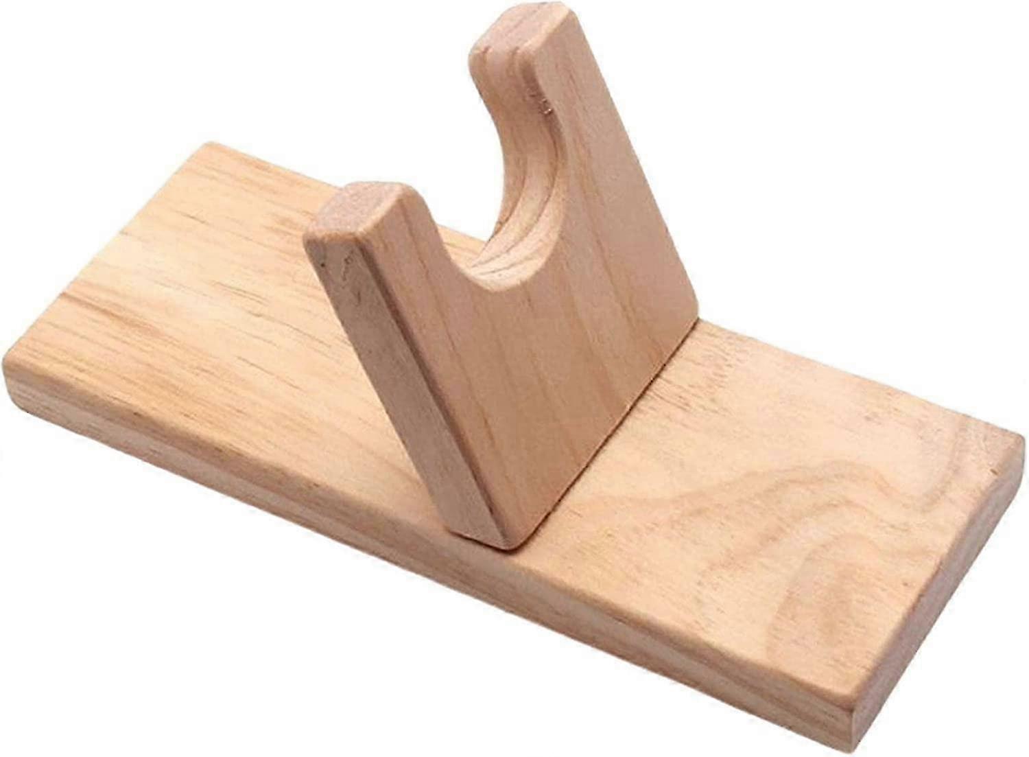 Hot Glue Gun Holder, Wood Hot Melt Glue Stand Base, Sturdy Protective Support for Hobbyists (20x8cm)