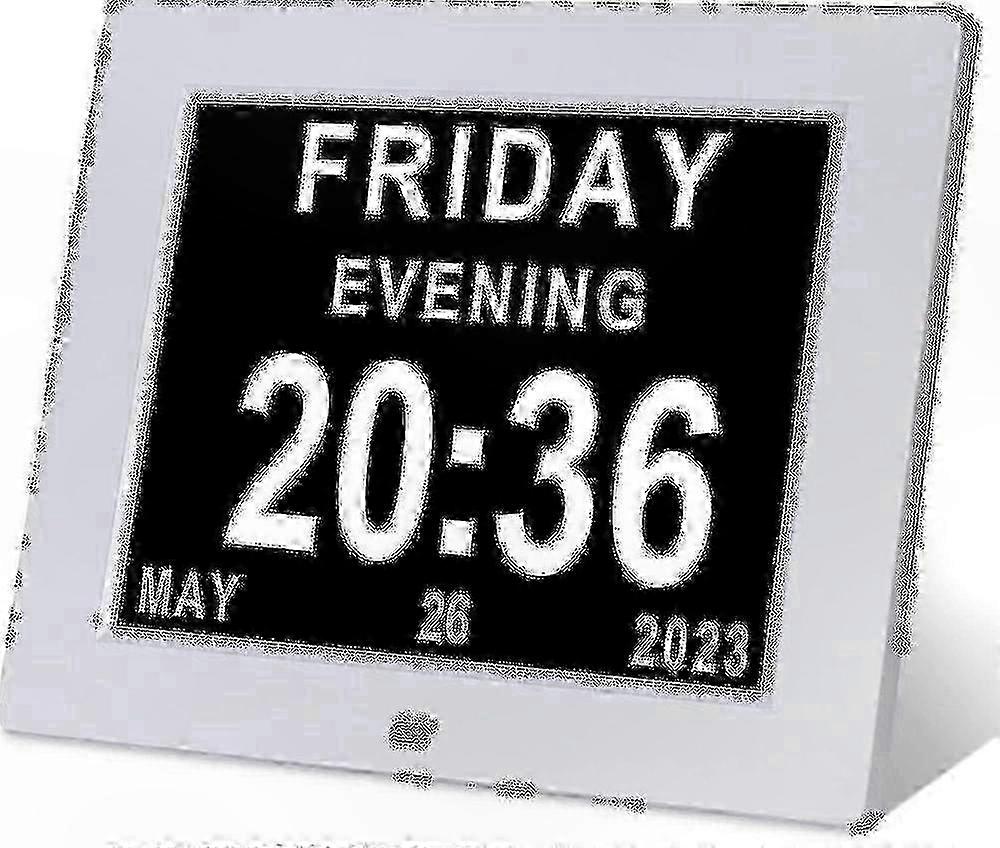 Senior Digital Calendar Clock with Large Display, Day and Date Functionality (7 Inches)