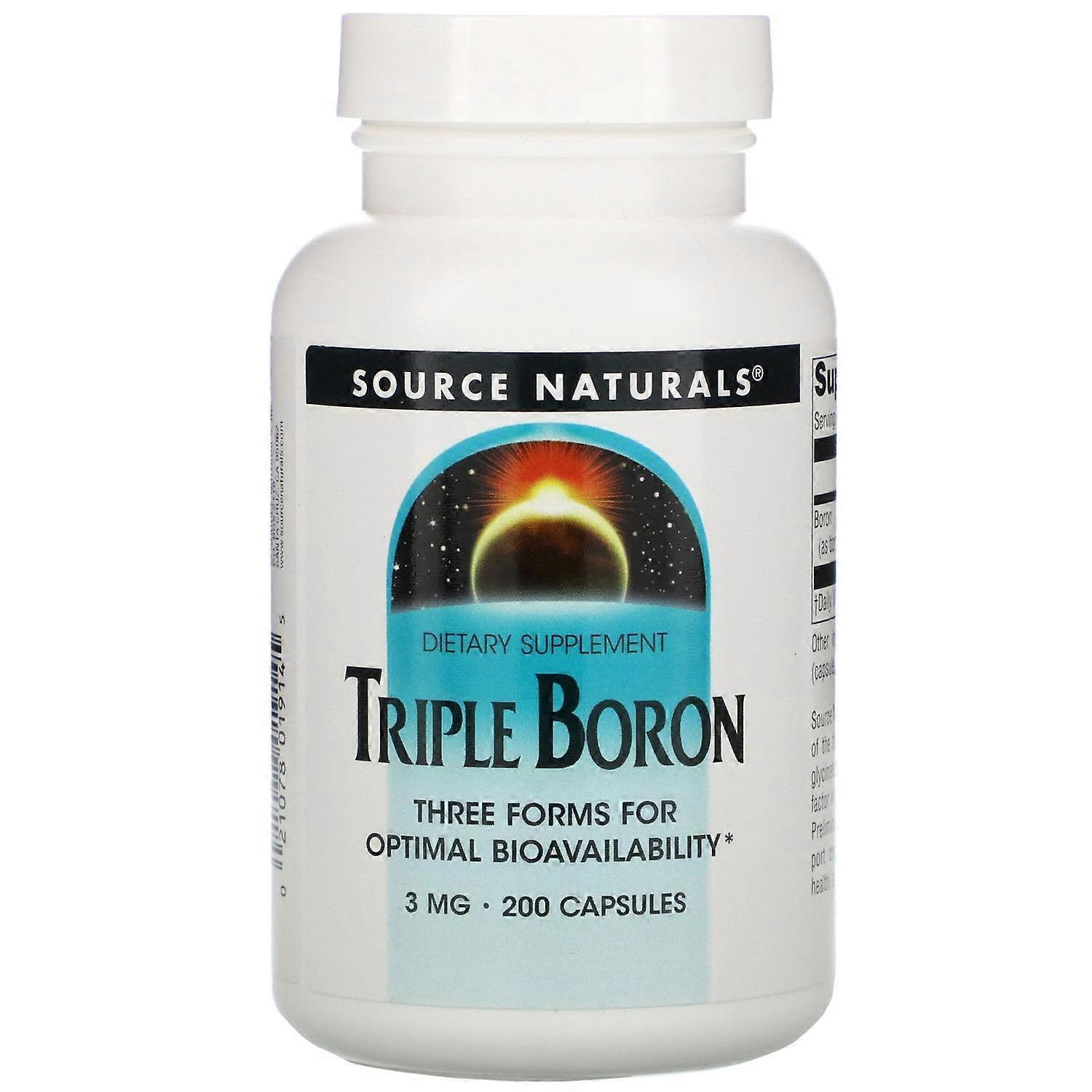 Source Naturals, Triple Boron, 3 mg, 200 Capsules