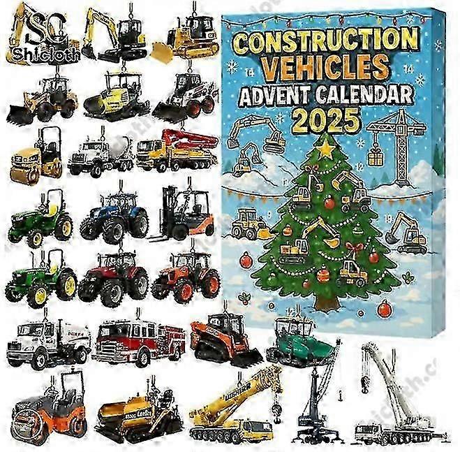 Technik Fahrzeug Advent Urlaub Blind Box Christbaumschmuck Acryl Anhänger