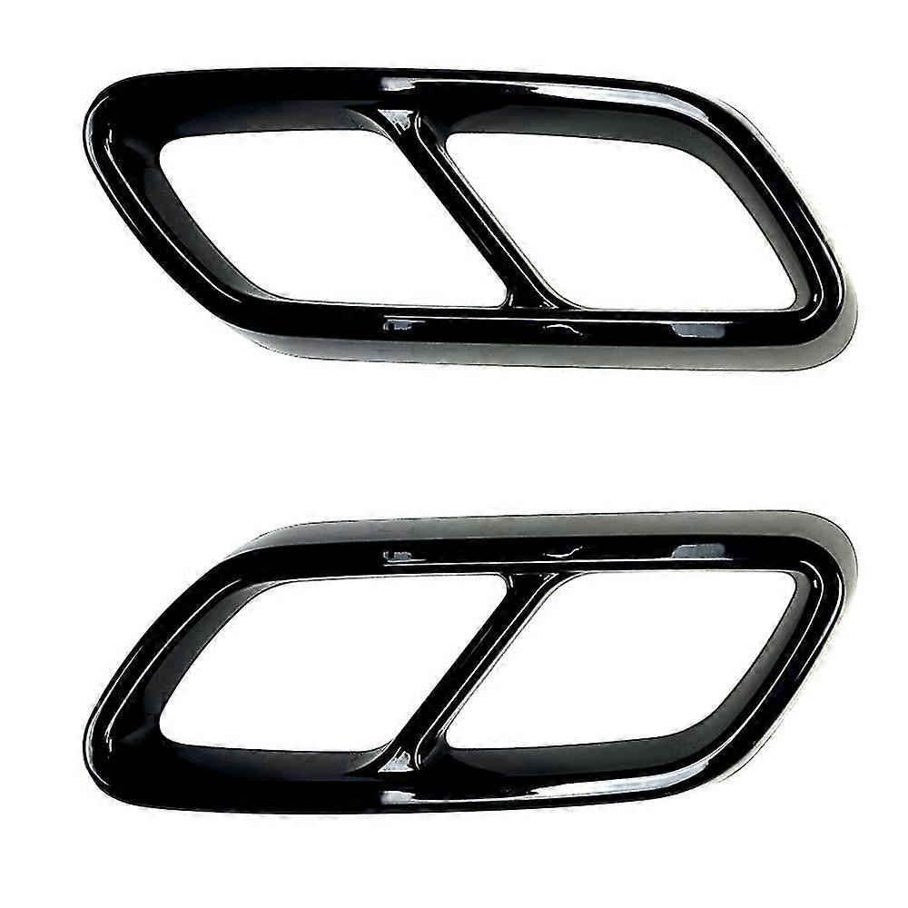 For C-Class W206 C200 C260 C300 2022+ Car Tail Throat Exhaust Pipe Muffler Tip Cover ABS Shiny Black