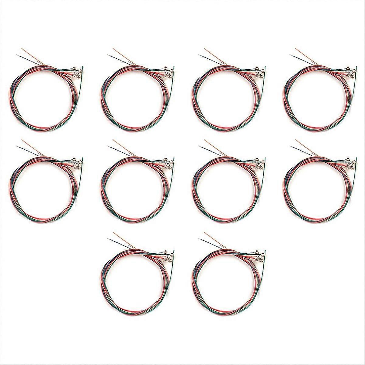 10 Sets of 6pcs Pure Copper Strings for Classical Guitar and Ukulele Strings Guitar Parts Accessorie